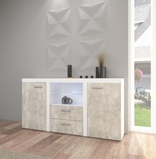 Obývací stěna Rizo bílá/beton