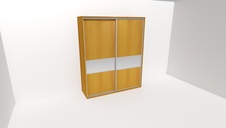 Nábytek Mikulík Vranovice Skříň FLEXI 2 š.200cm v.220cm : 2x dveře dělené sklem LACOBEL bílý - olše